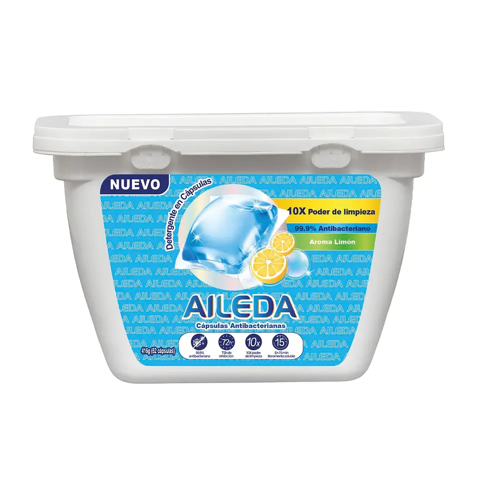Detergente de ropa en cápsulas antibacteriano Limón 1