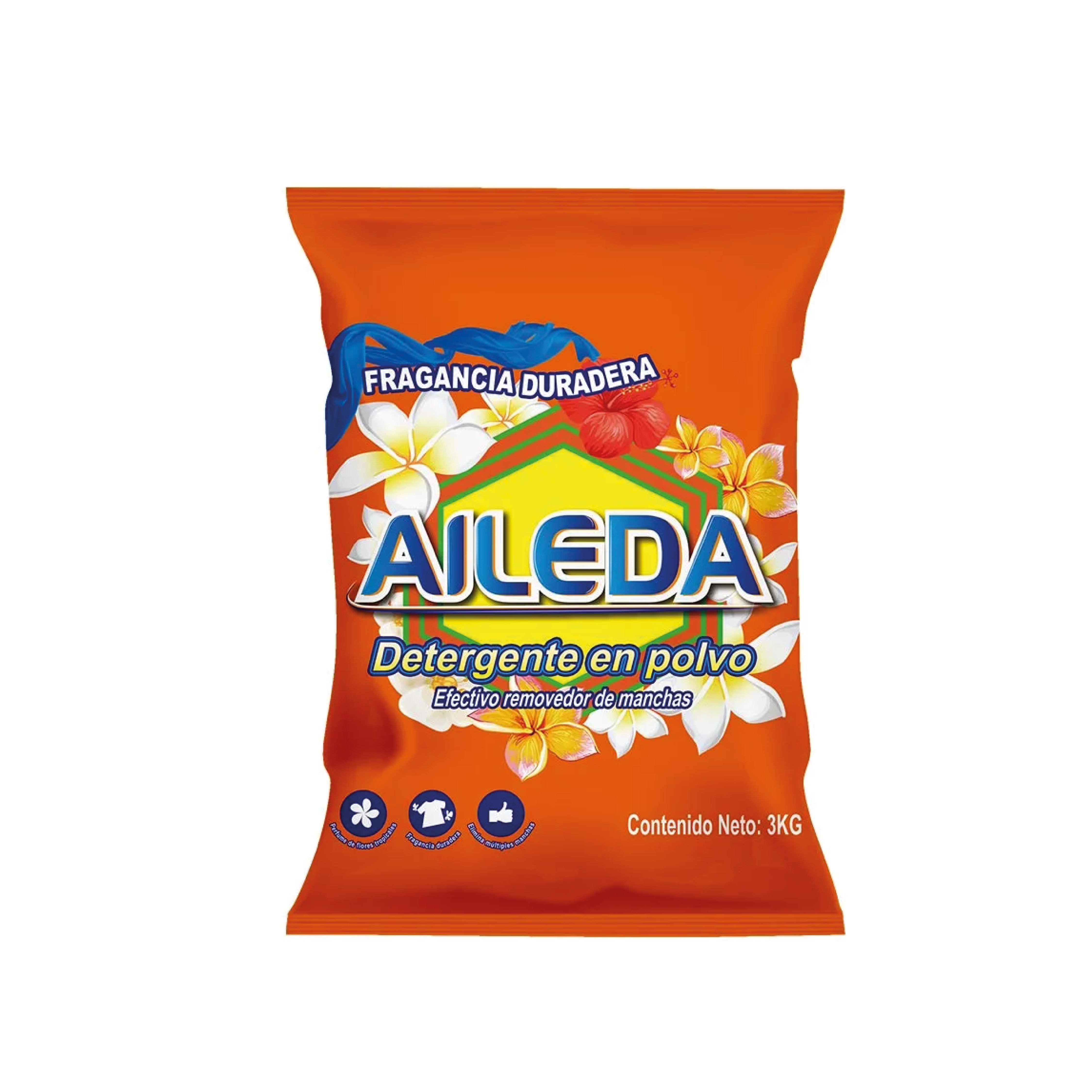 Detergente de ropa en polvo Flores Tropicales 3kg