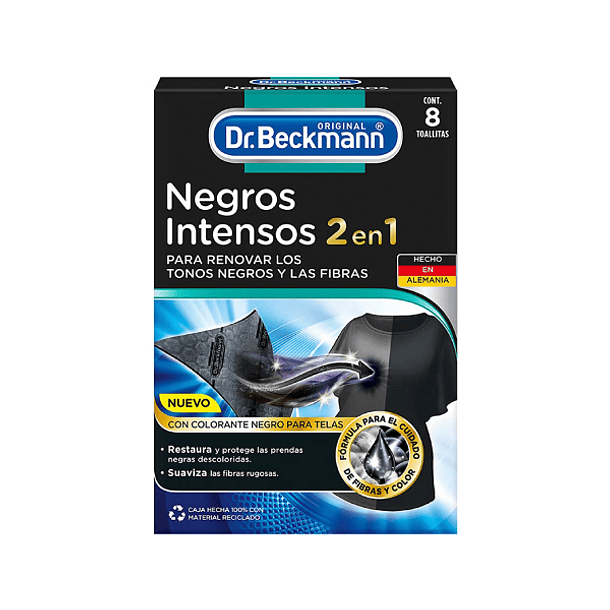 Renovador de ropa negra Negros Intensos (8 unidades)