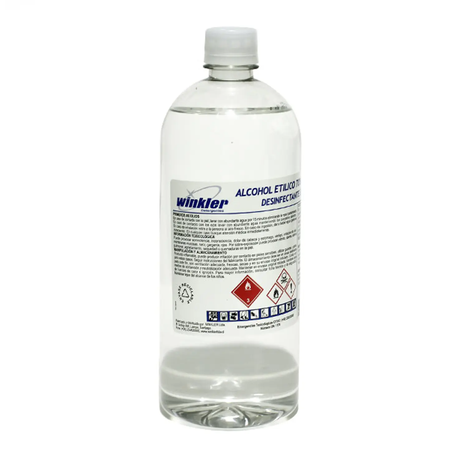 Alcohol etílico desnaturalizado para superficies 70% 1L 1