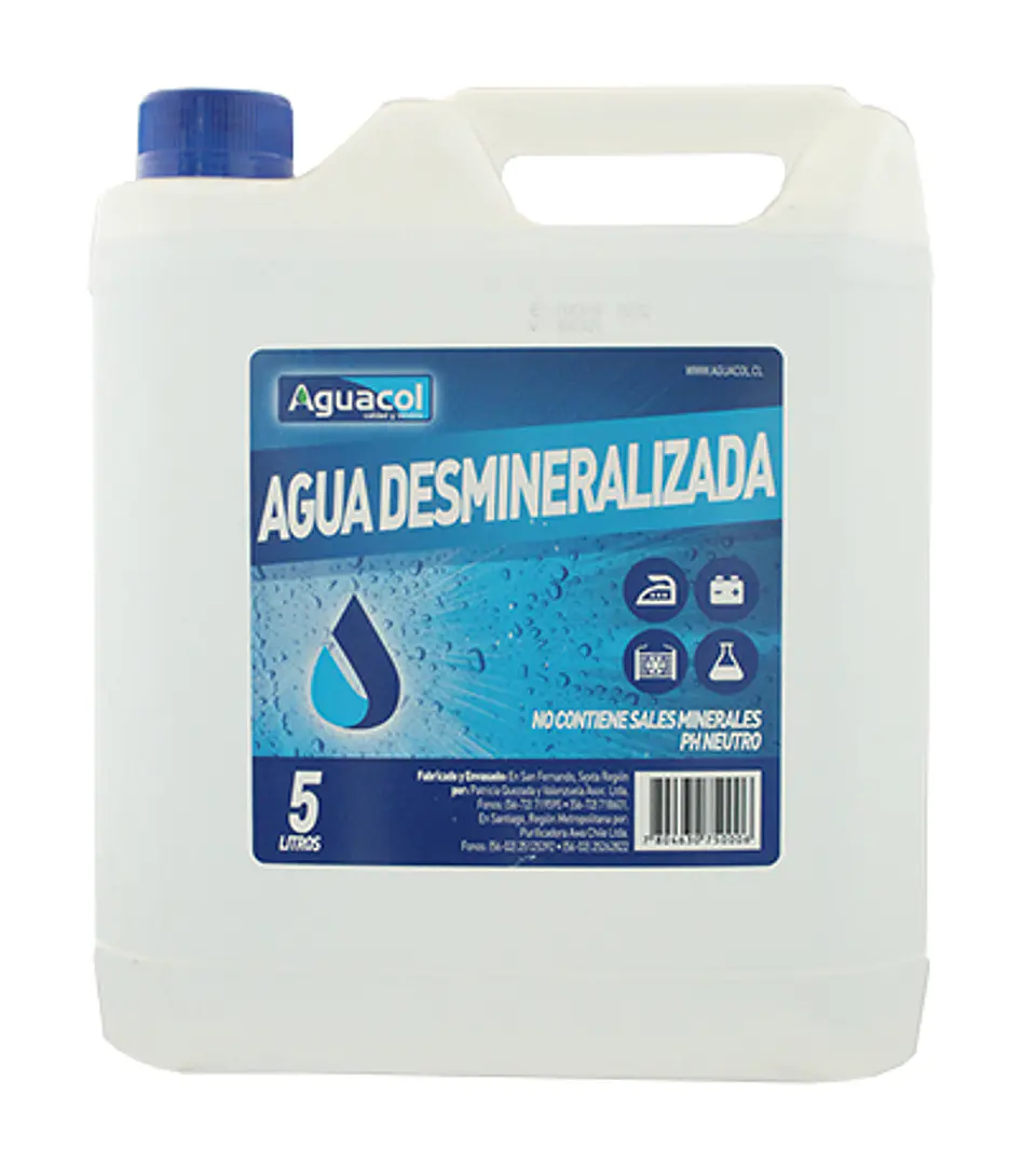 Agua desmineralizada 5L 1