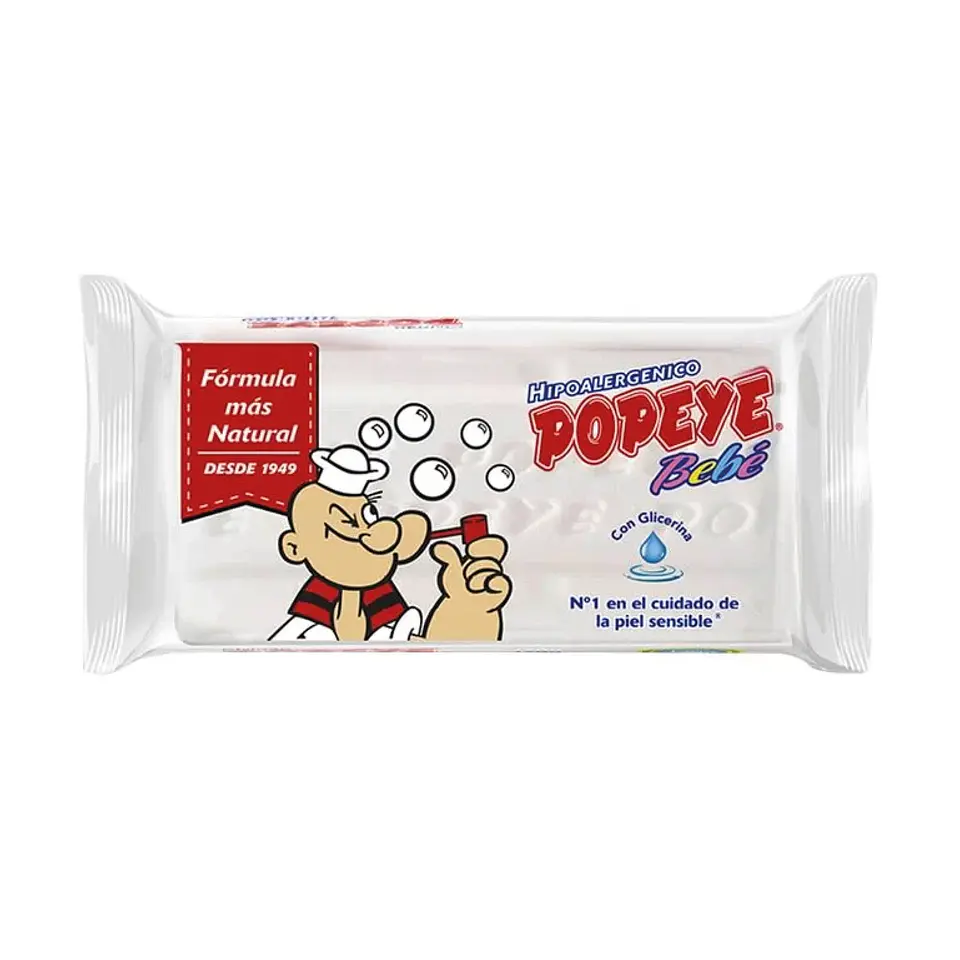 Jabón en barra ropa Bebé hipoalergénico Popeye 170g 1