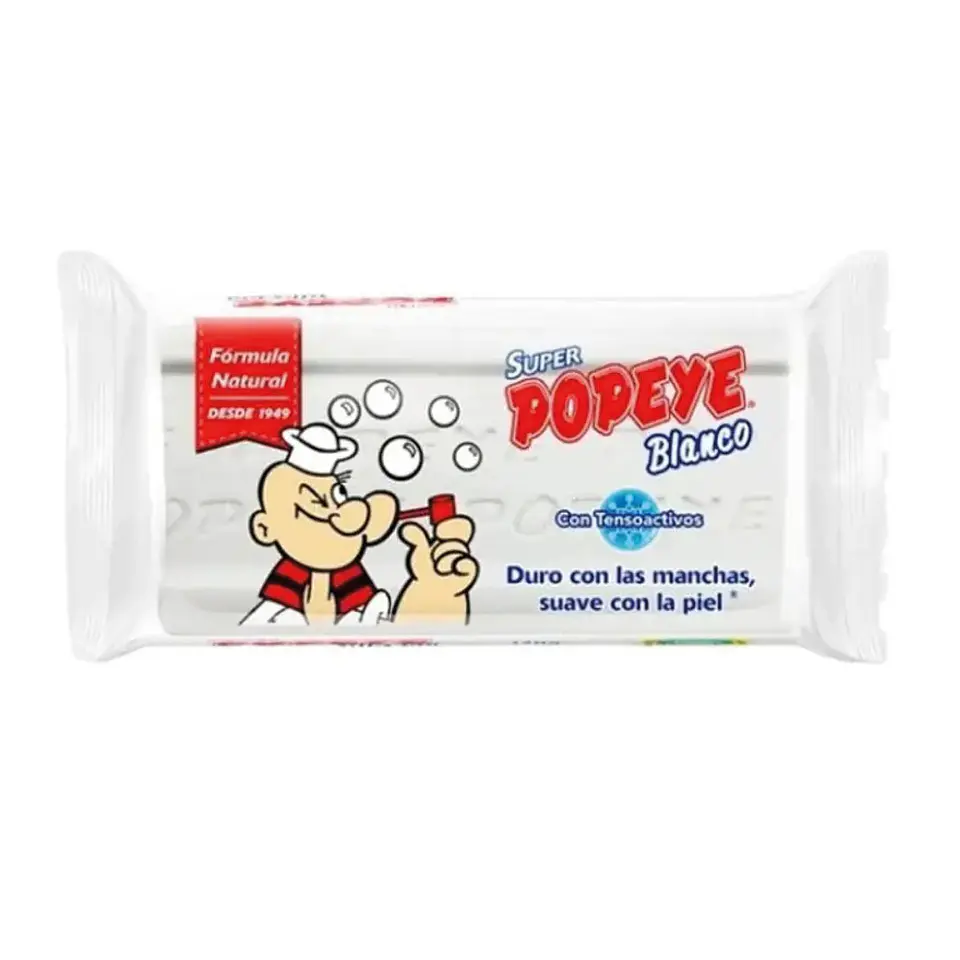 Jabón en barra ropa blanca Popeye 170g 1