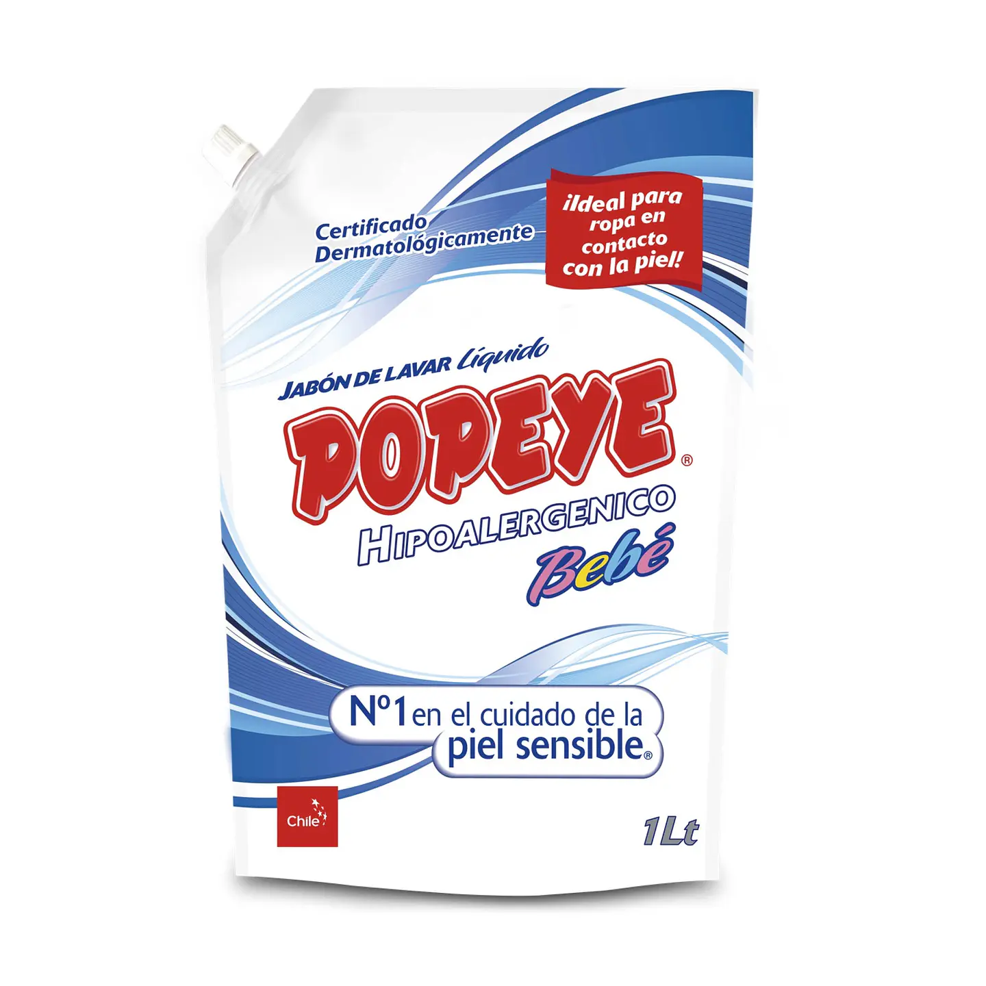 Jabón líquido ropa hipoalergénico bebé Popeye 1L 1