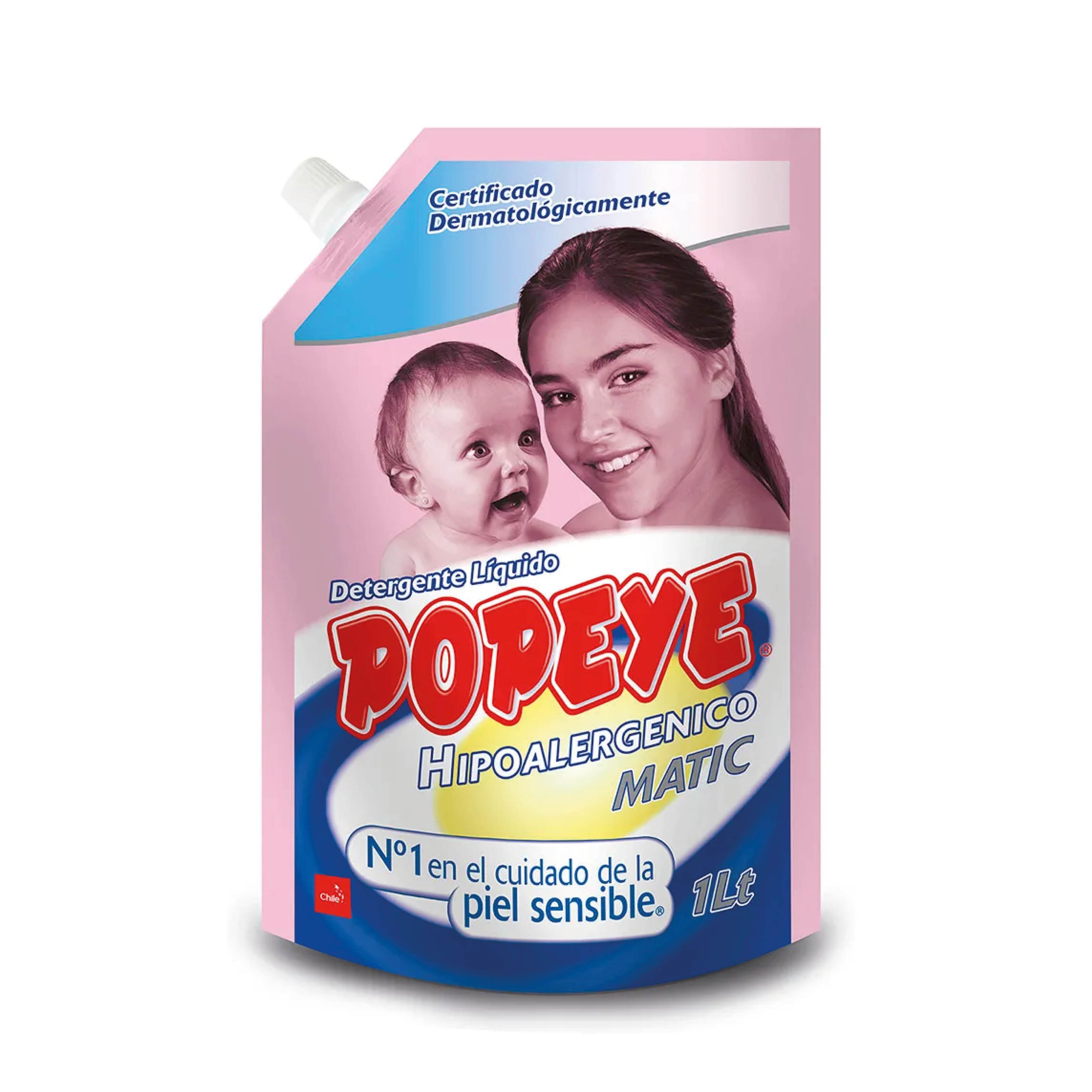 Detergente Líquido Hipoalergénico Familia 3 Lts. Popeye