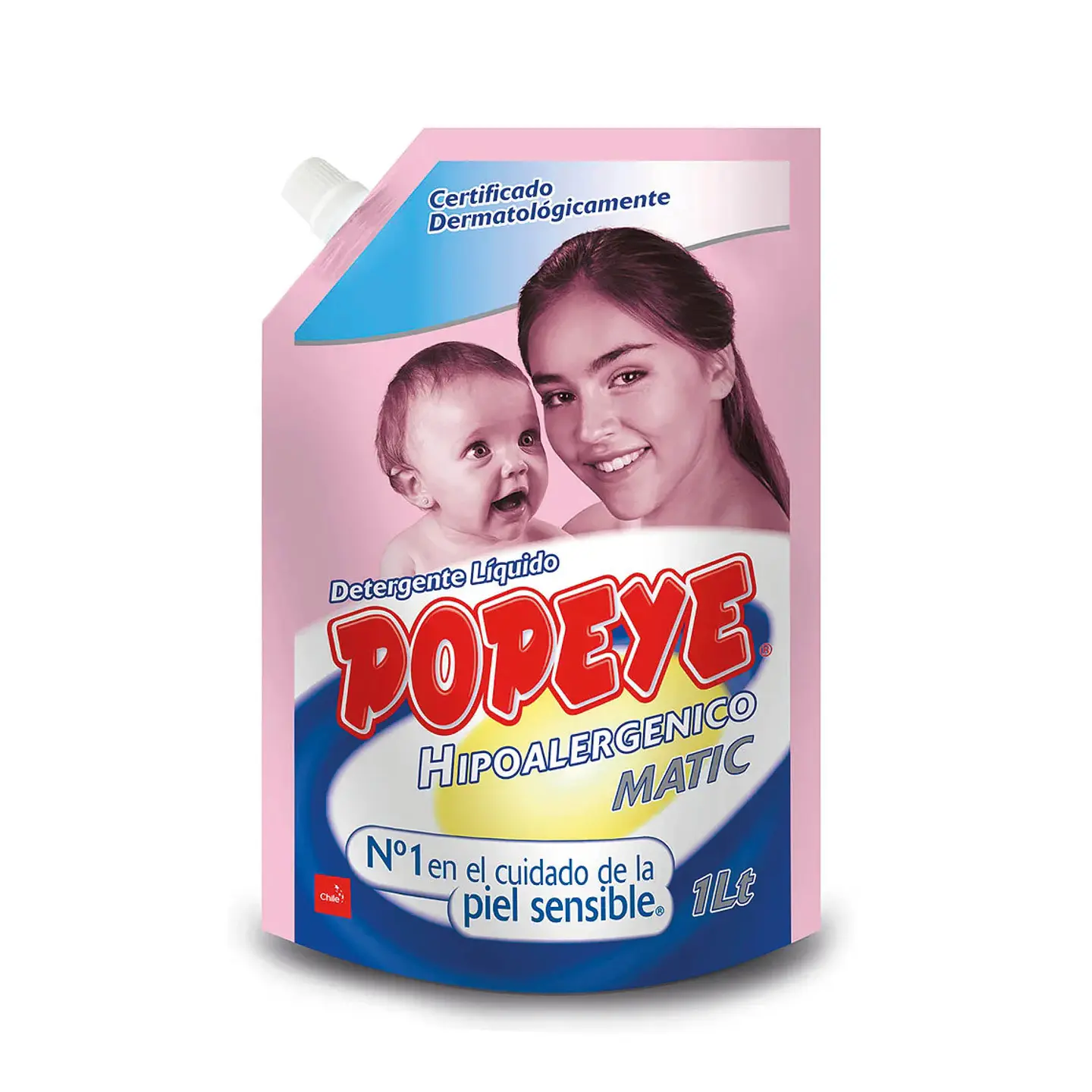 Detergente de ropa líquido hipoalergénico Popeye 1L 1