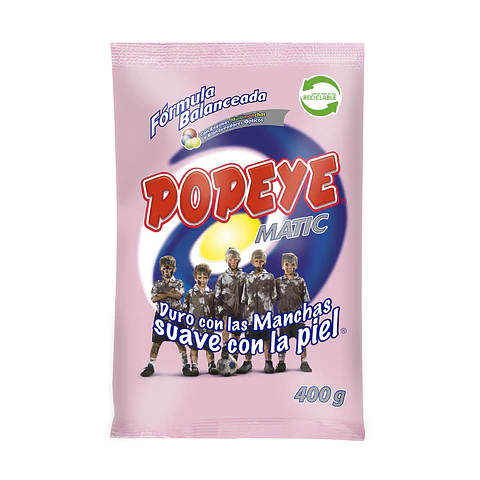 Detergente de ropa en polvo Popeye 400g