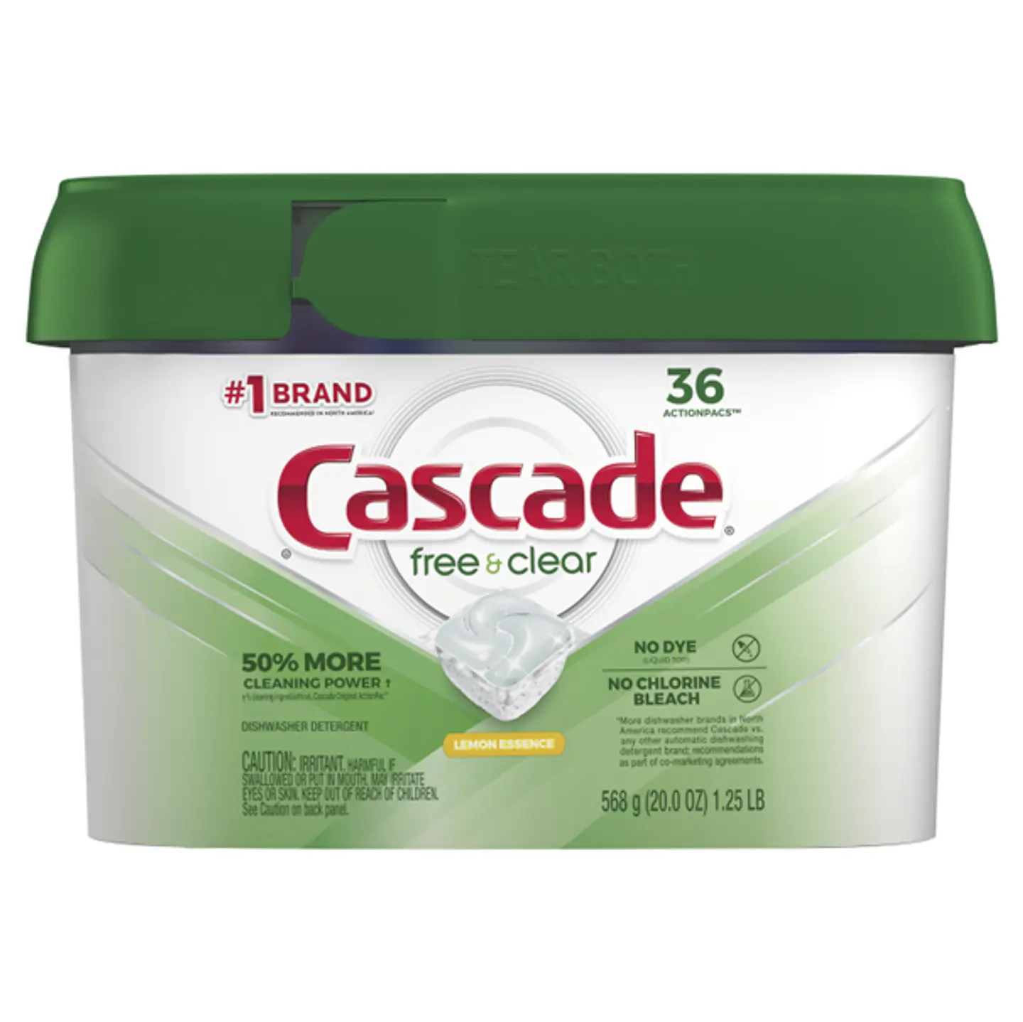 Lavavajillas en cápsulas Cascade Free & Clear (36 unidades) 1