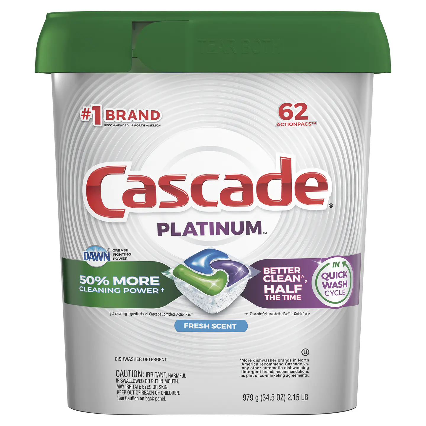 Lavavajillas en cápsulas Cascade Platinum (62 unidades) 1