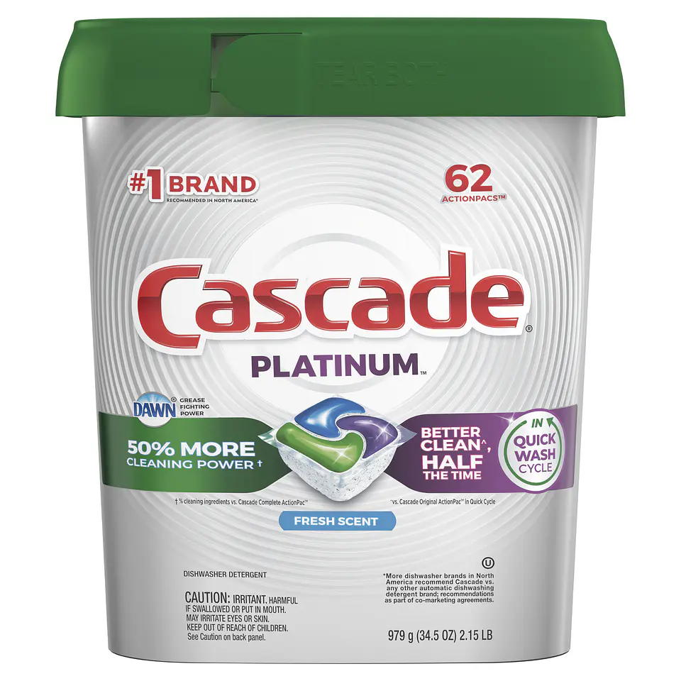 Lavavajillas en cápsulas Cascade Platinum (62 unidades) 1