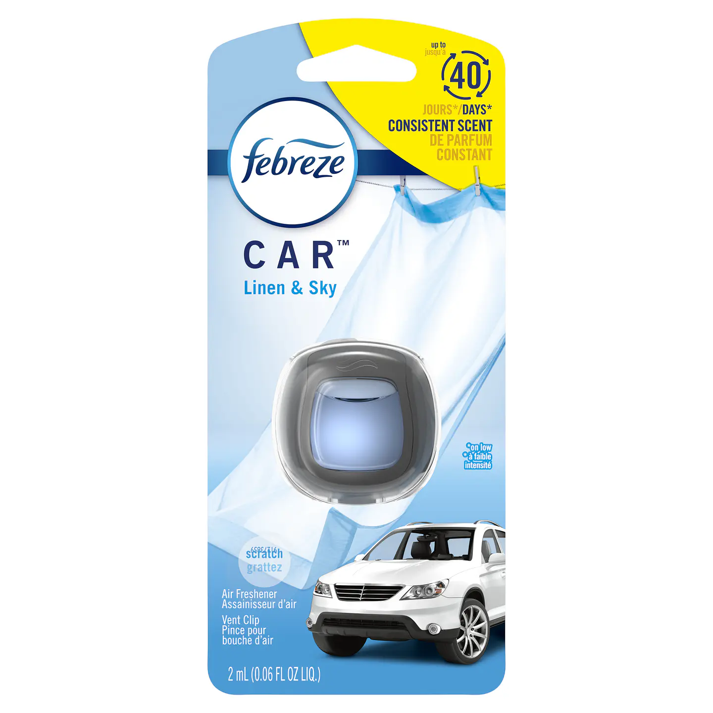 Aromatizante automóvil vent-clips Linen & Sky 1