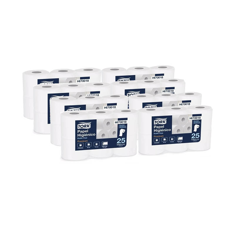 Bolsón papel higiénico 25 m doble hoja (48 rollos)