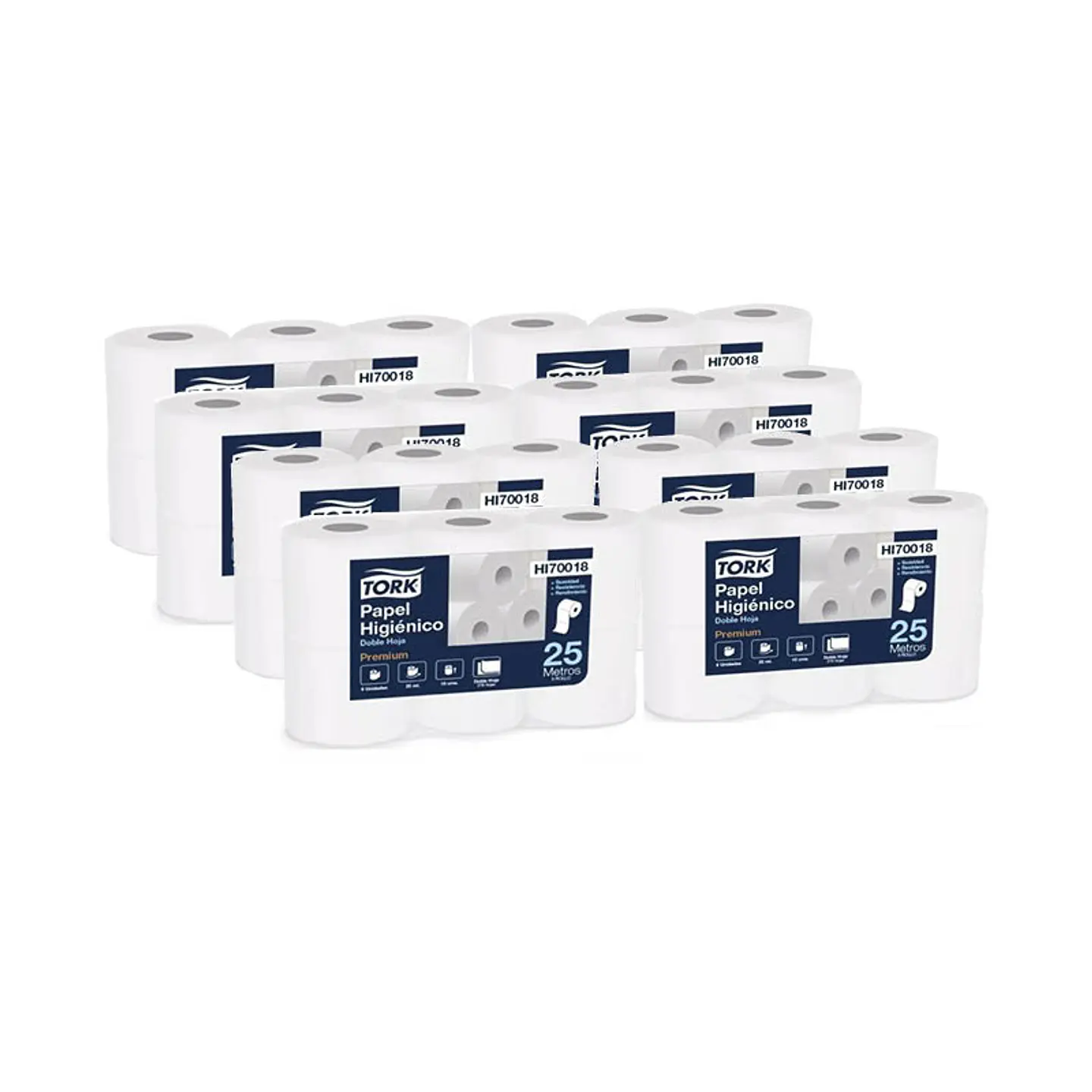 Bolsón papel higiénico 25 m doble hoja (48 rollos) 1