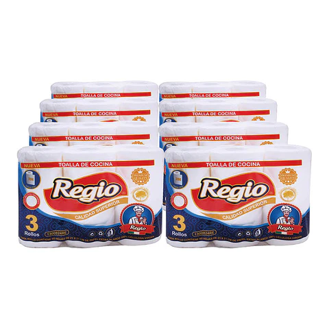 Bolsón toalla de papel 12,6 m doble hoja (24 rollos)