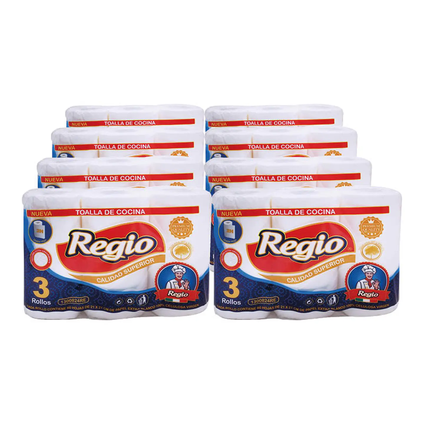 Bolsón toalla de papel 12,6 m doble hoja (24 rollos) 1