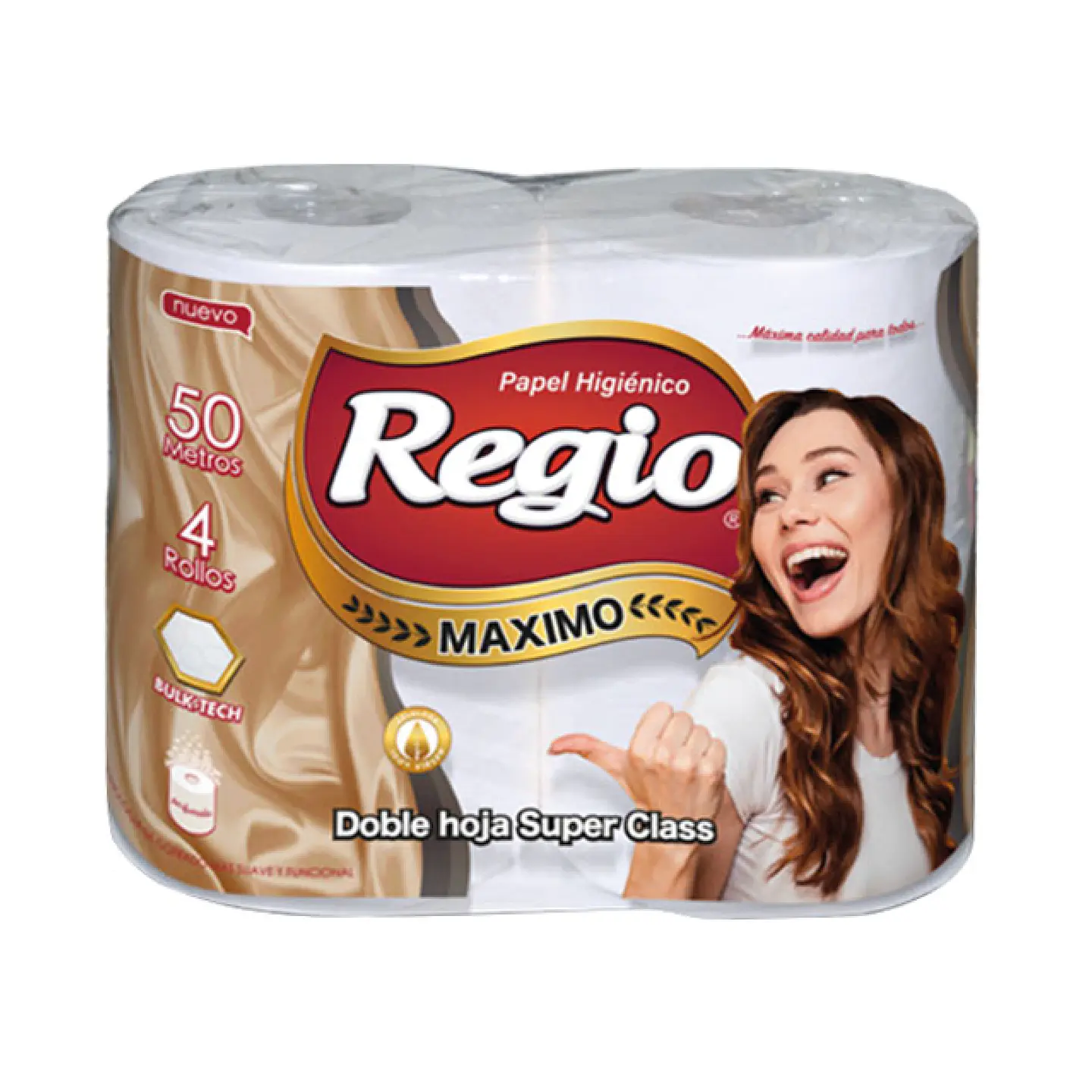 Papel higiénico 50 m doble hoja (4 rollos) 1