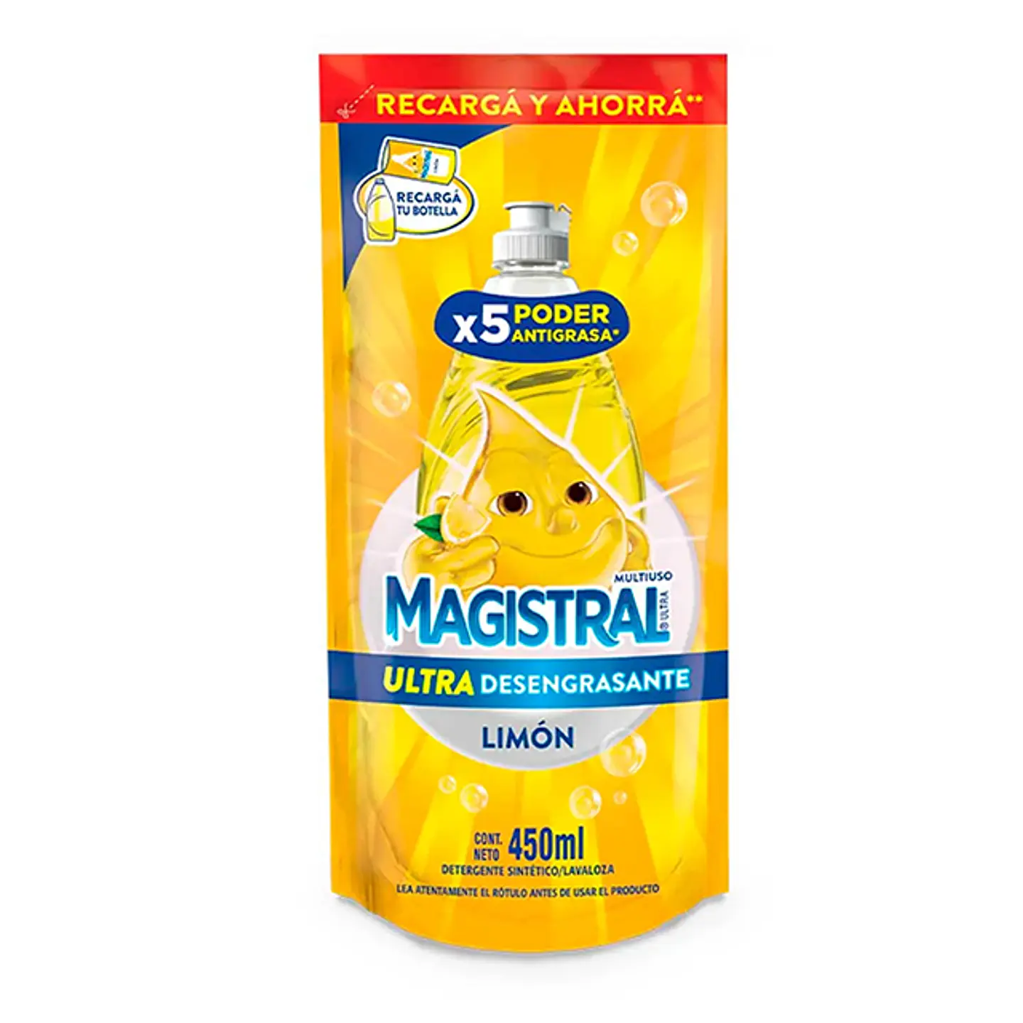 Lavalozas Magistral Ultra Limón doypack 450ml 1