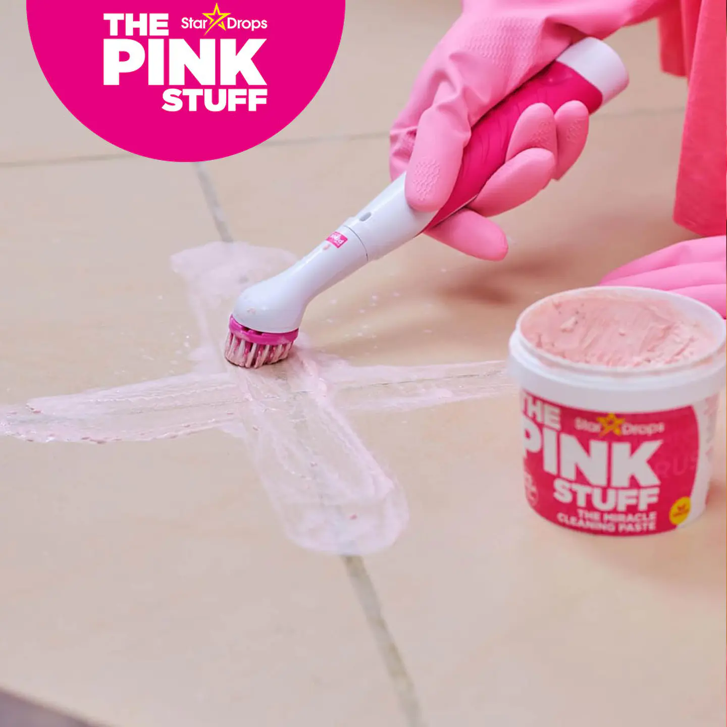 Cepillo eléctrico con cabezales The Pink Stuff 3
