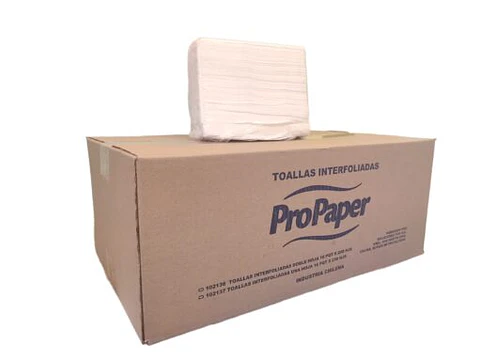 Toalla interfoliada doble hoja 16 paquetes (3.200 unidades)