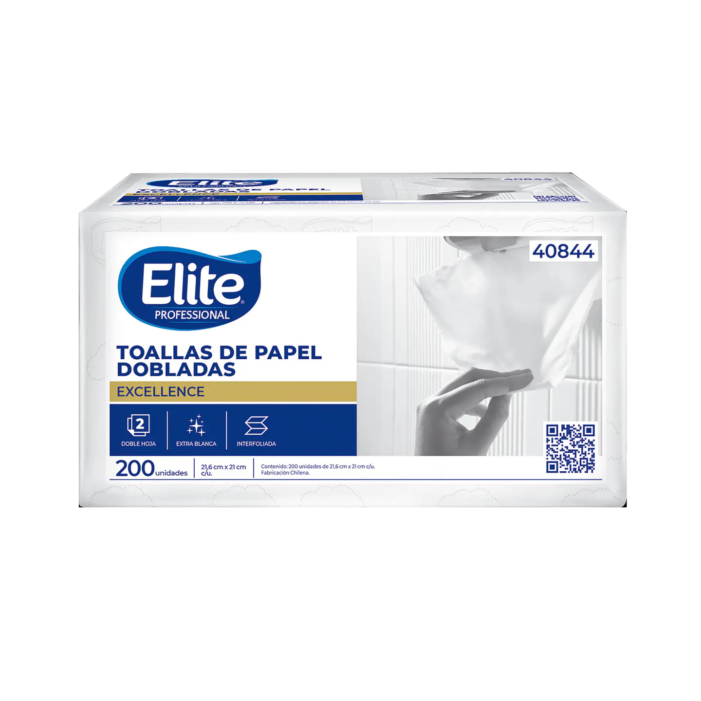 Toalla interfoliada doble hoja 18 paquetes (3.600 unidades) 2