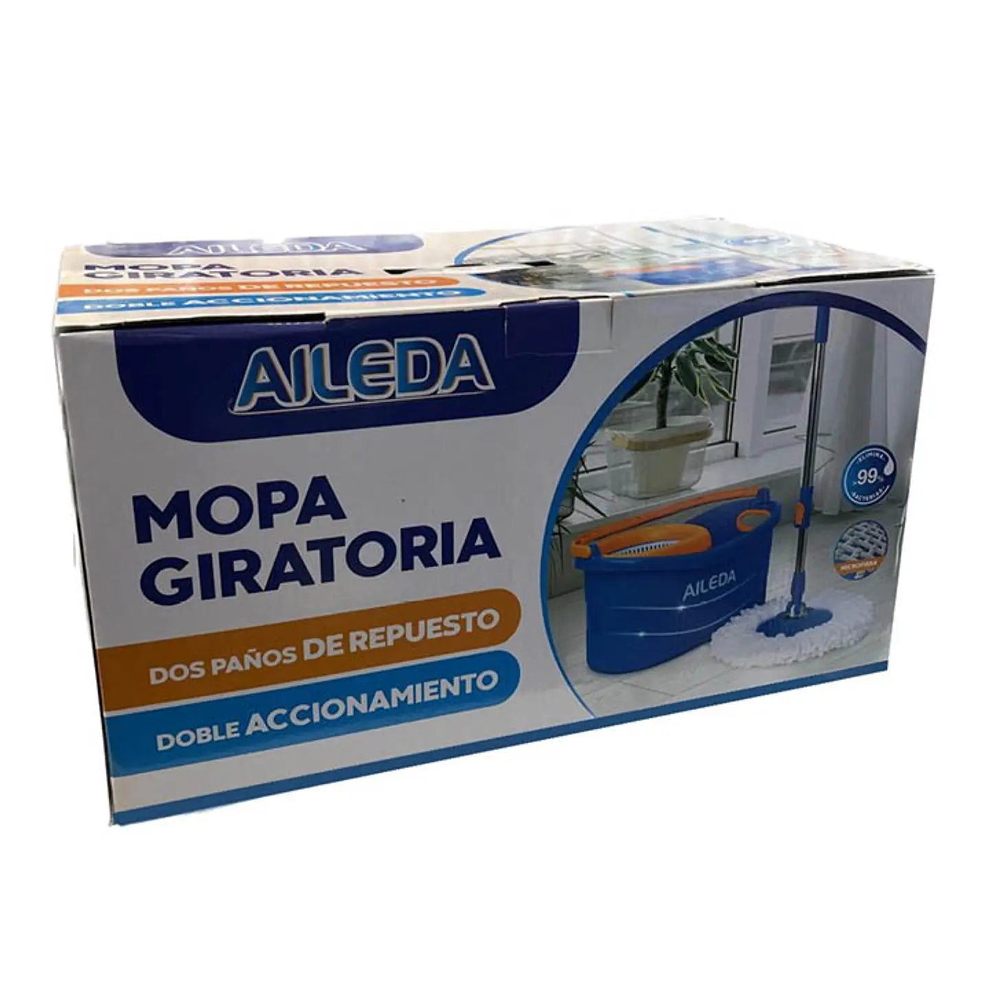 Mopa giratoria con balde y repuestos 2
