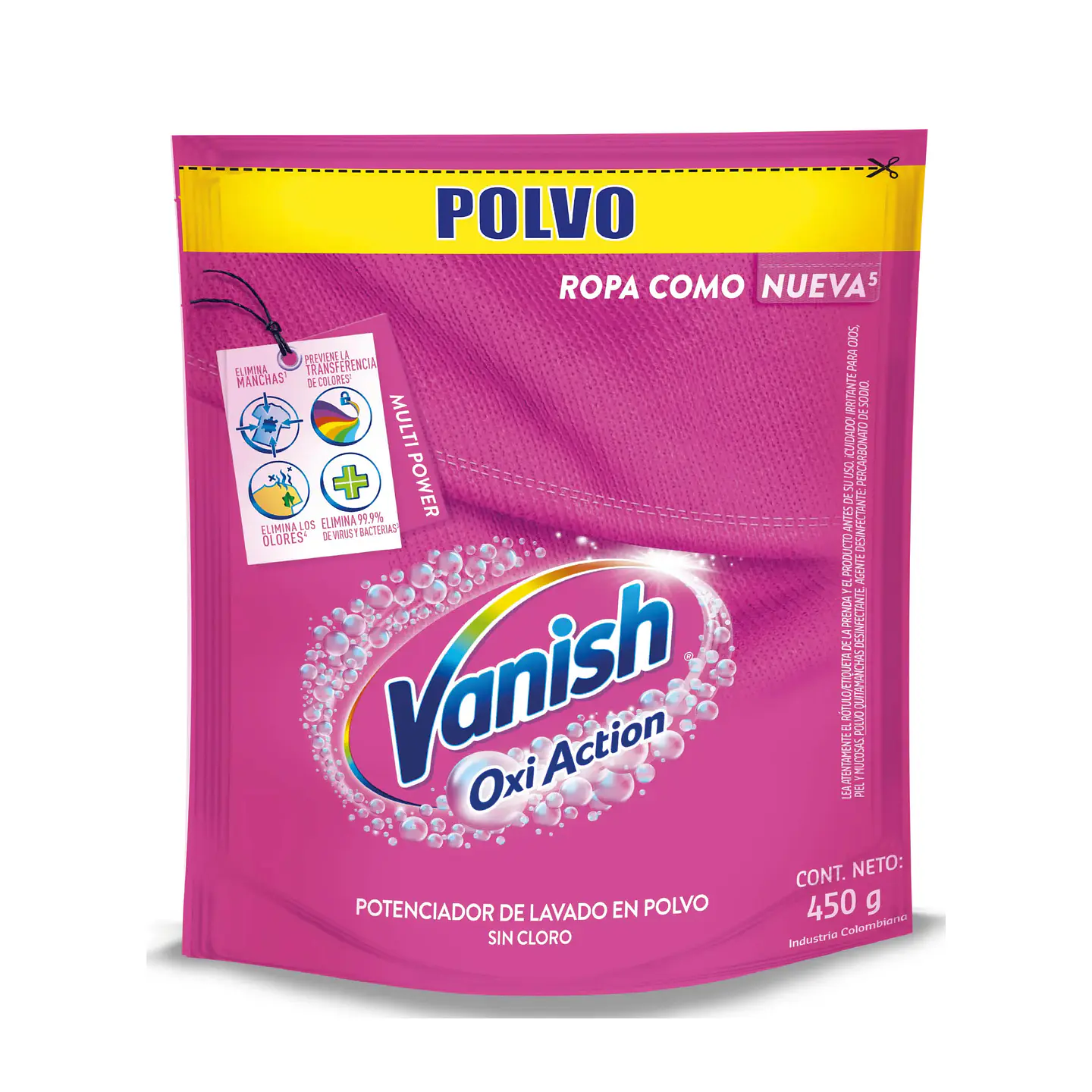 Quitamanchas en polvo doypack 450g 1