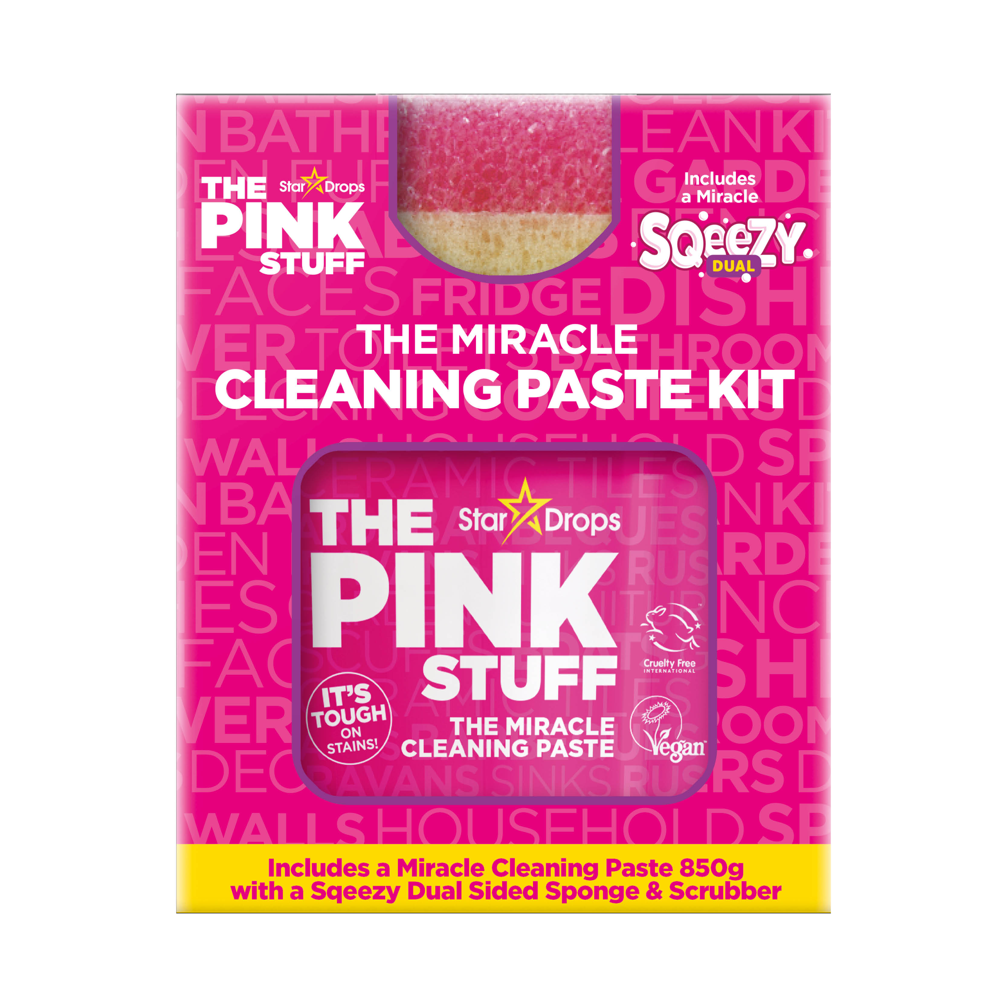 Pack Pasta Limpiadora Multiuso + Kit Cepillo Eléctrico y 4 Cabezales The Pink Stuff x $26.990 - 🌱 🇬🇧 Producto Vegano del Reino Unido