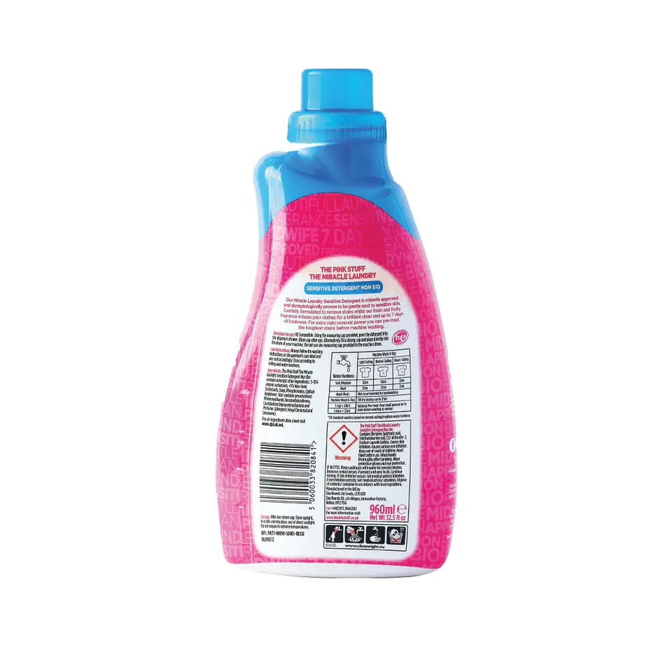 Detergente líquido hipoalergénico concentrado 960ml 2