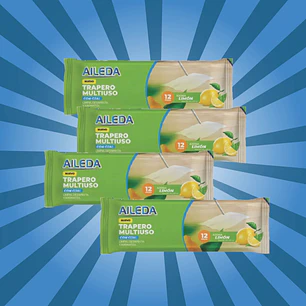 PACK Traperos húmedos Limón 12 un [4 unidades]