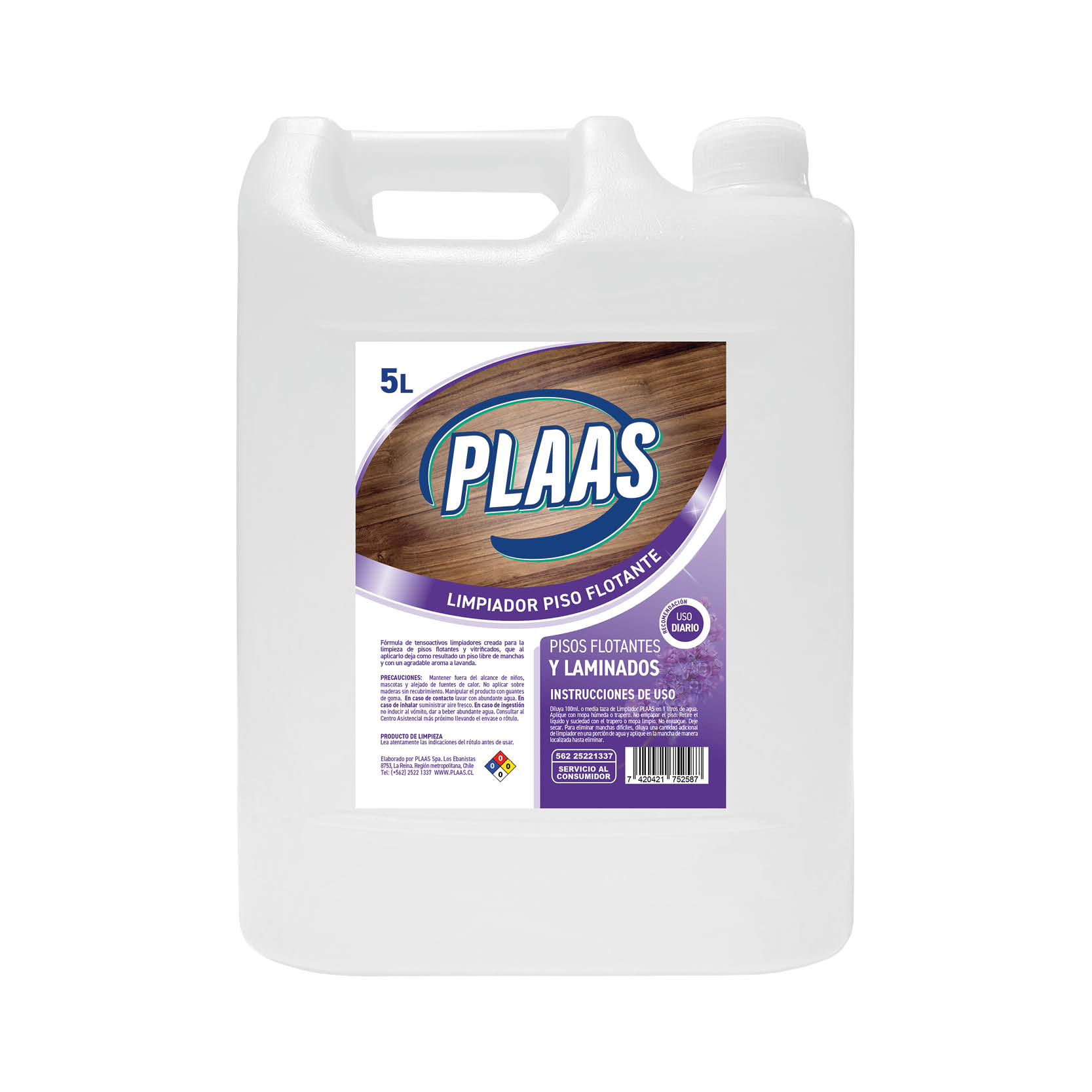 Abrillantador Virginia De Piso Flotante Lavanda 5 Lt