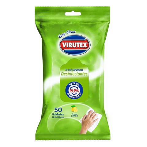 Paños húmedos desinfectantes 50 unidades
