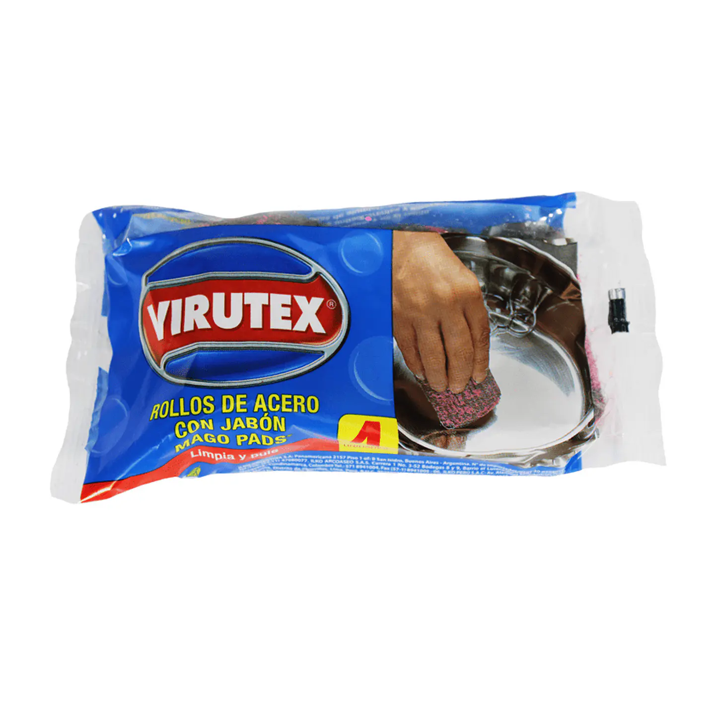 Virutilla de acero con jabón 4 unidades 1