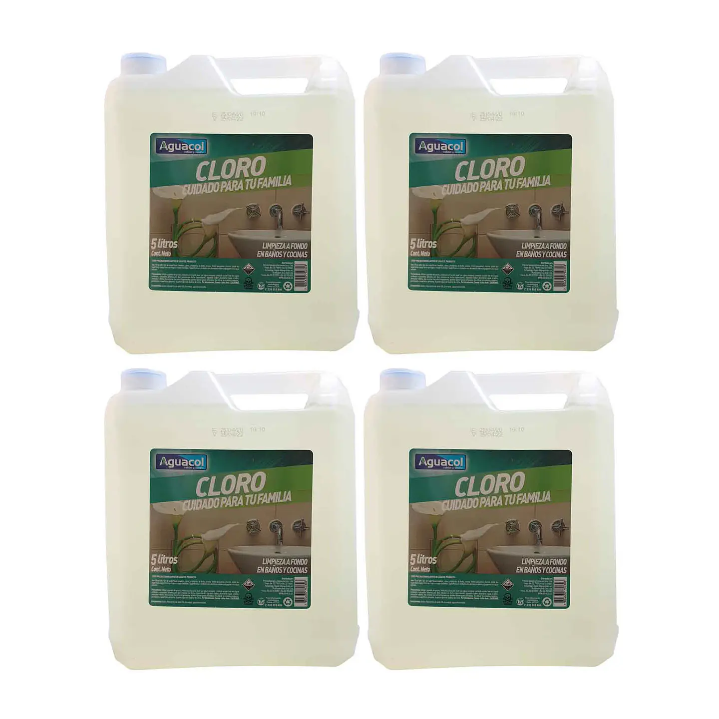 Pack Cloro hogar 5 L [4 unidades] 1