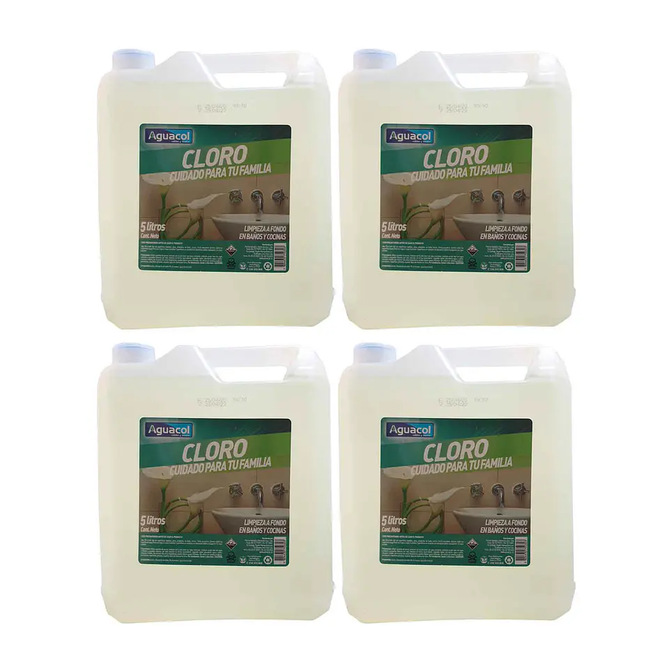 Pack Cloro hogar 5 L [4 unidades] 1