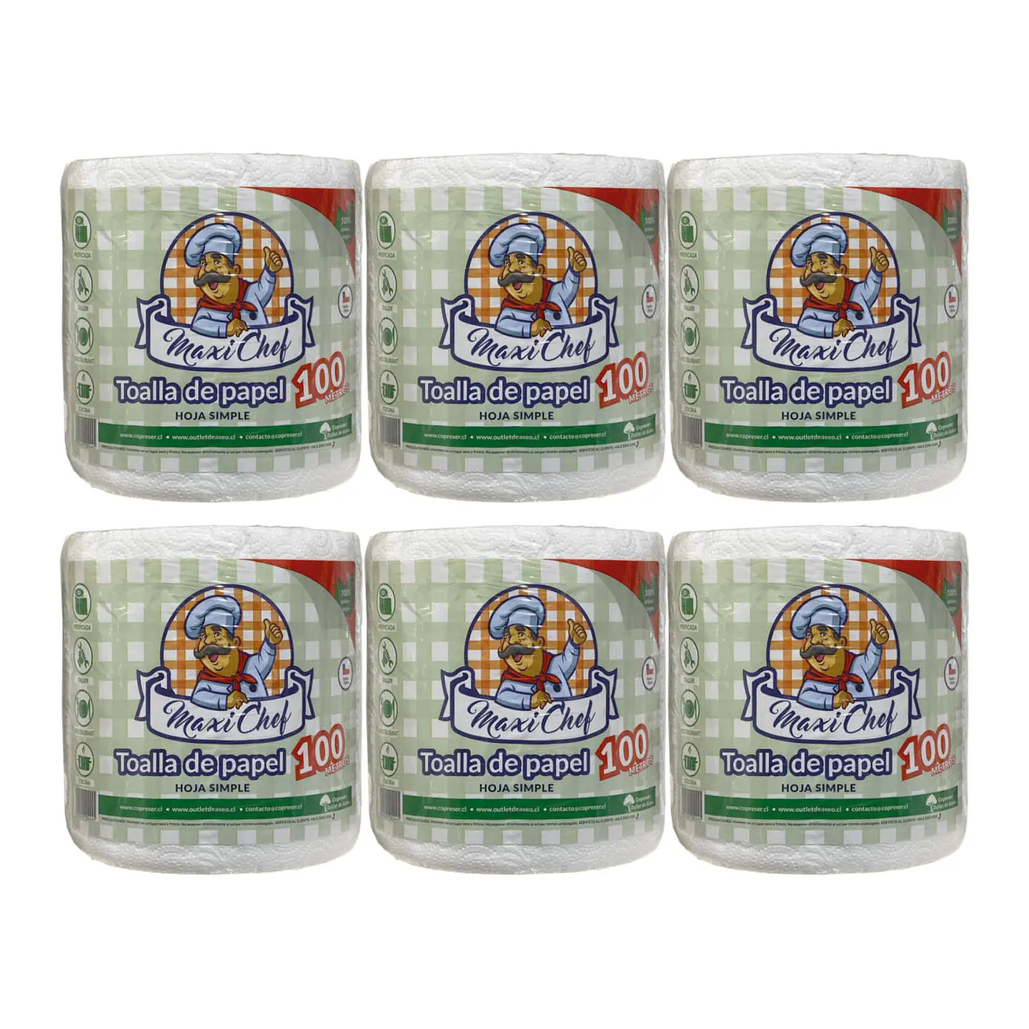 Pack Toallas de papel H/S 100m [6 unidades] 1