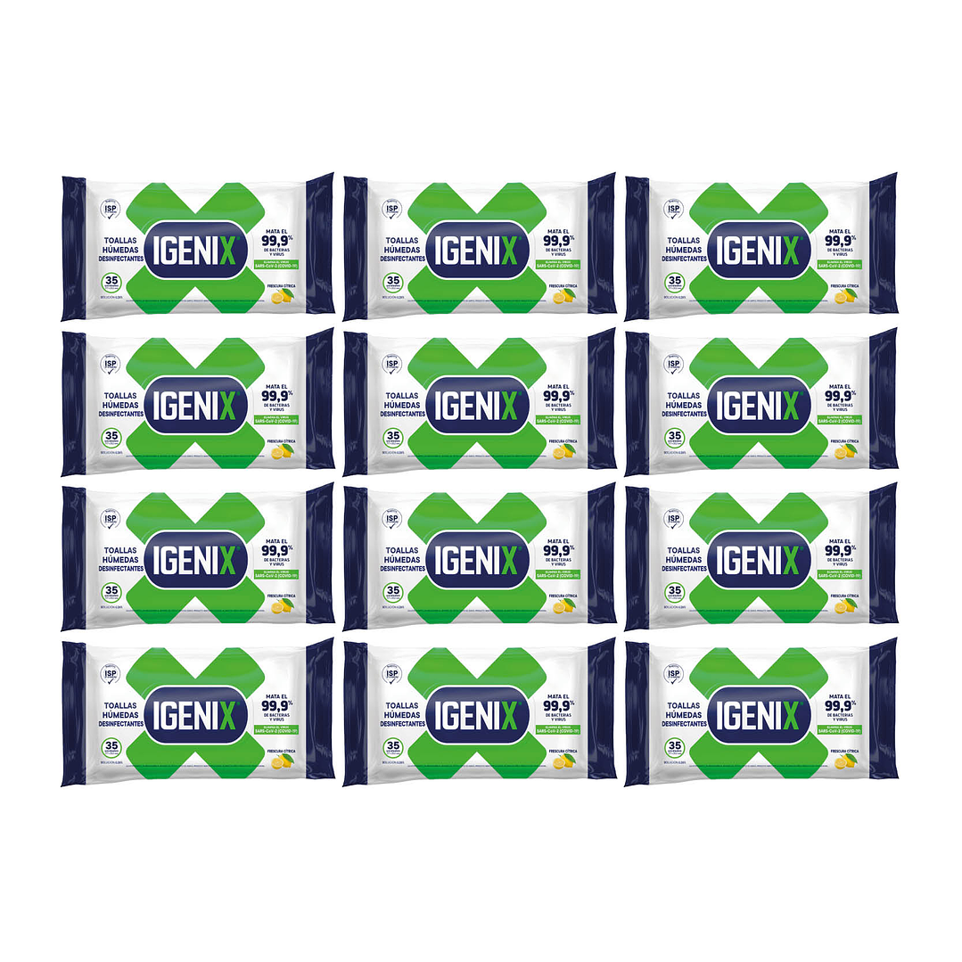 Pack Paños húmedos desinfectantes [12 paquetes] 1