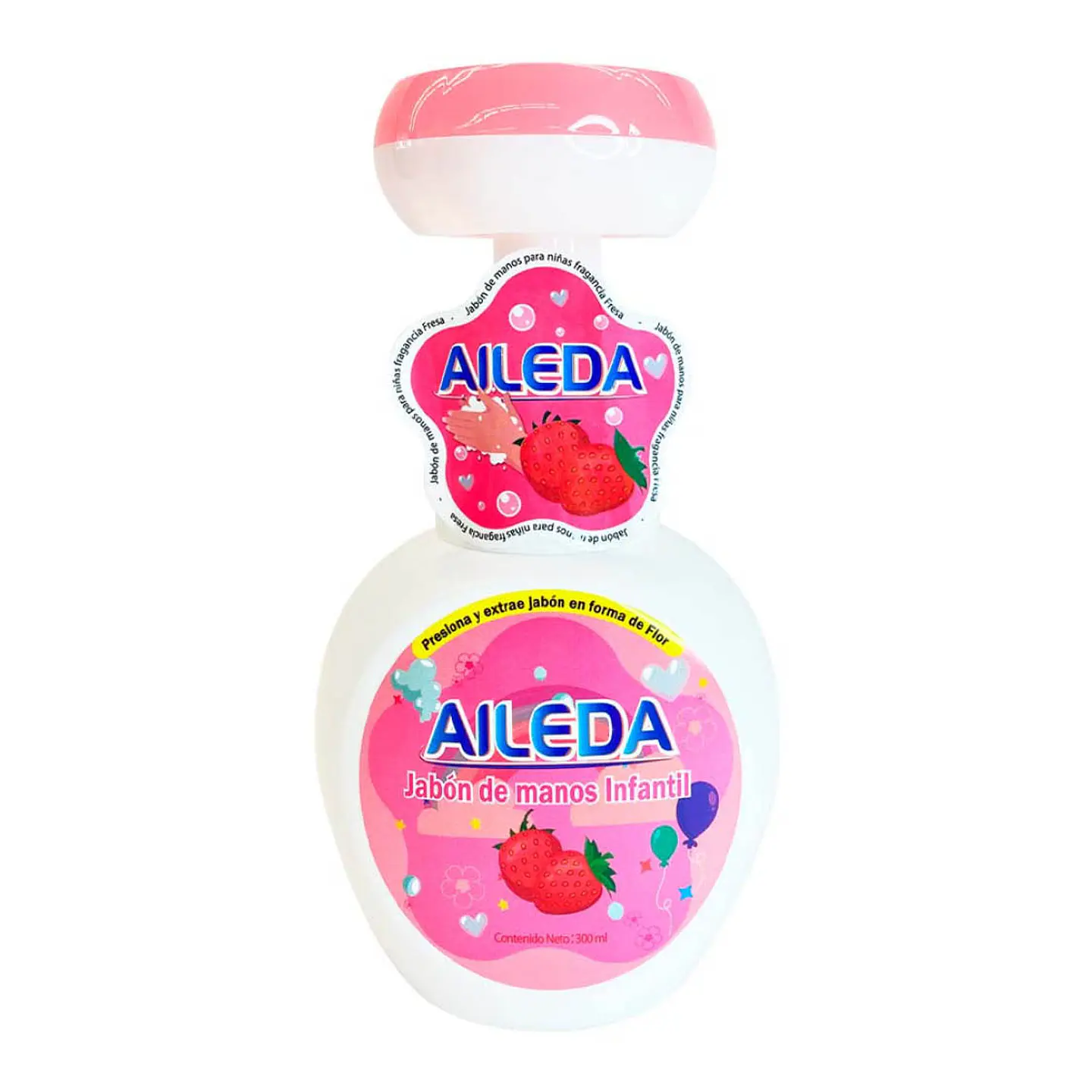 Jabón espuma con dispensador Fresa 300 ml 1