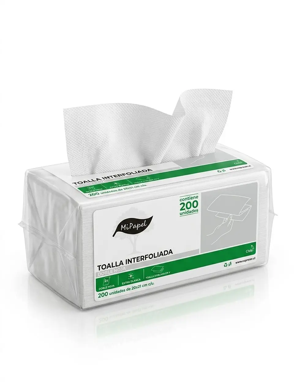 Toalla interfoliada doble hoja 200 unidades 1