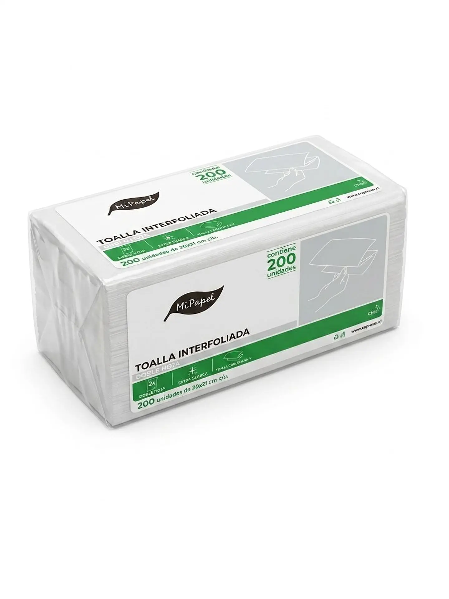 Toalla interfoliada doble hoja 200 unidades 2