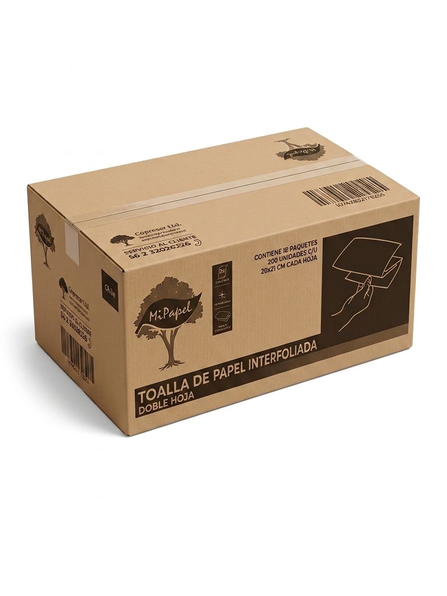 Toalla Interfoliada Ways Doble Hoja Tipo V 200 Hojas 18 paquetes