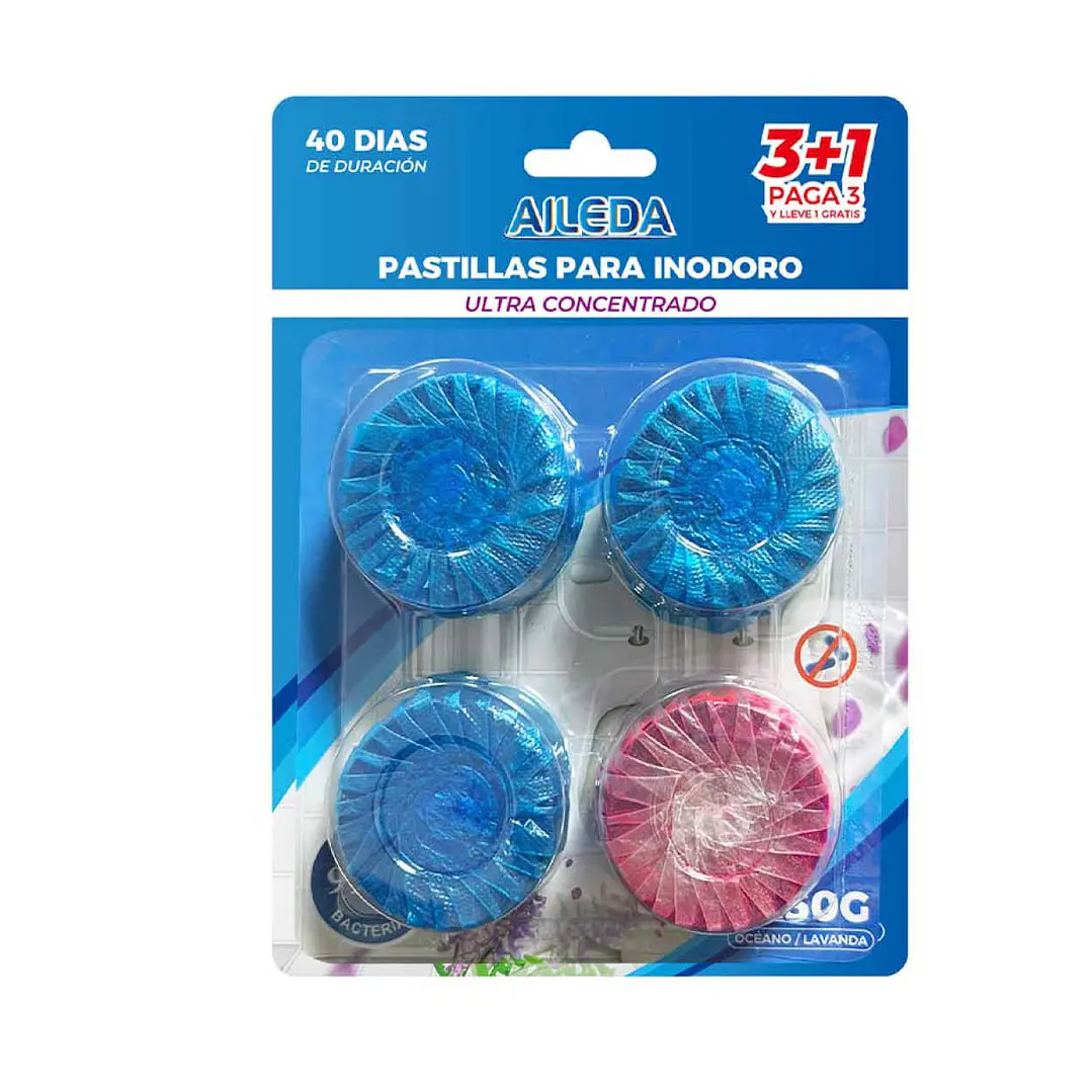 Pastillas para inodoro 3+1 unidades 1