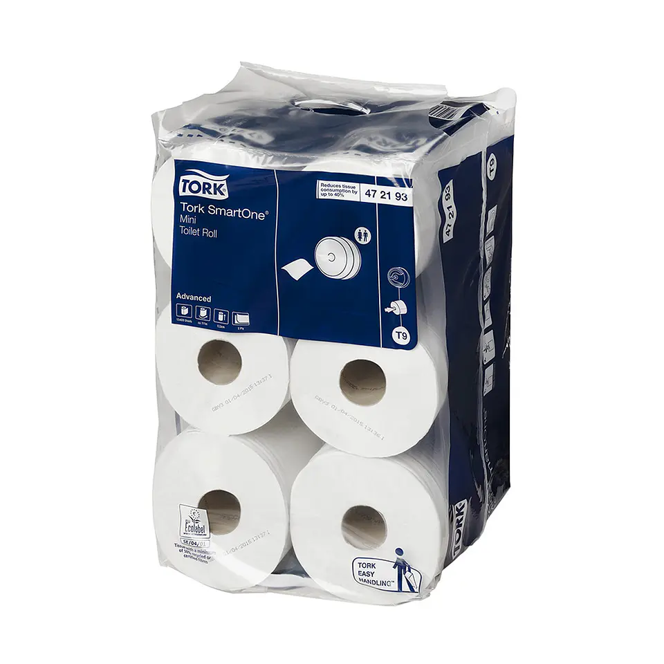Papel higiénico SmartOne Mini Toilet Roll doble hoja (12 rollos) 1