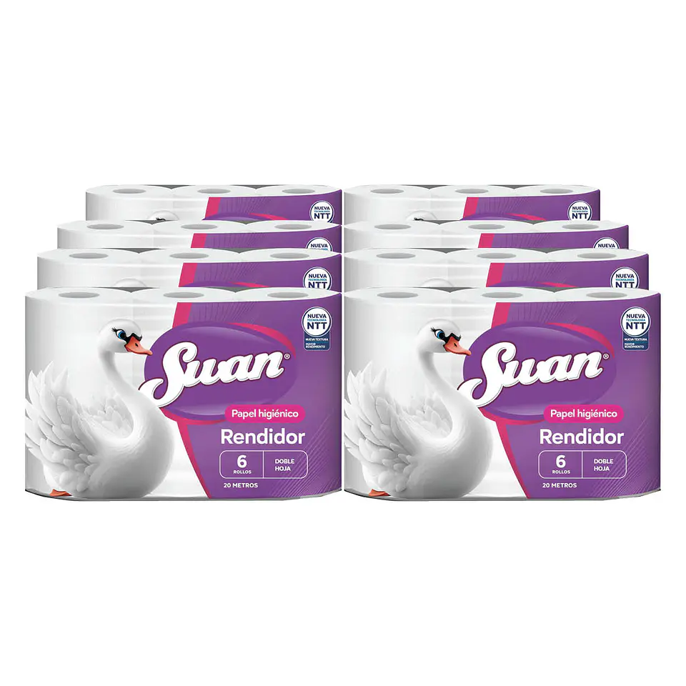 Bolsón papel higiénico Swan 20 m doble hoja (48 rollos) 1