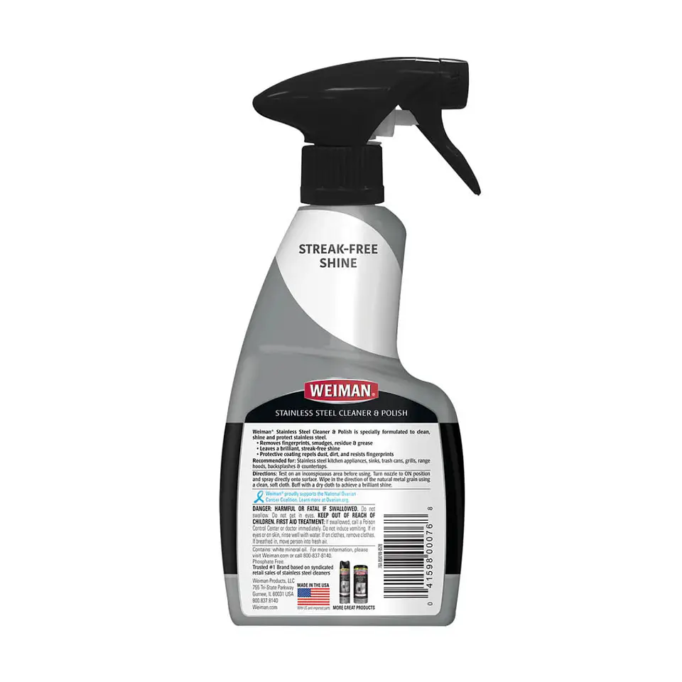 Limpiador y Pulidor acero inoxidable gatillo Weiman 651 ml 2