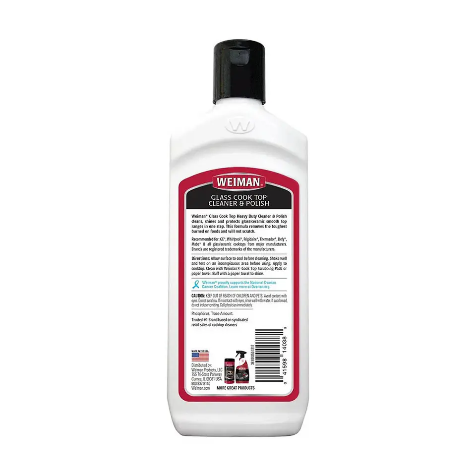 Crema para limpiar y pulir vitrocerámica Weiman 425 ml 2