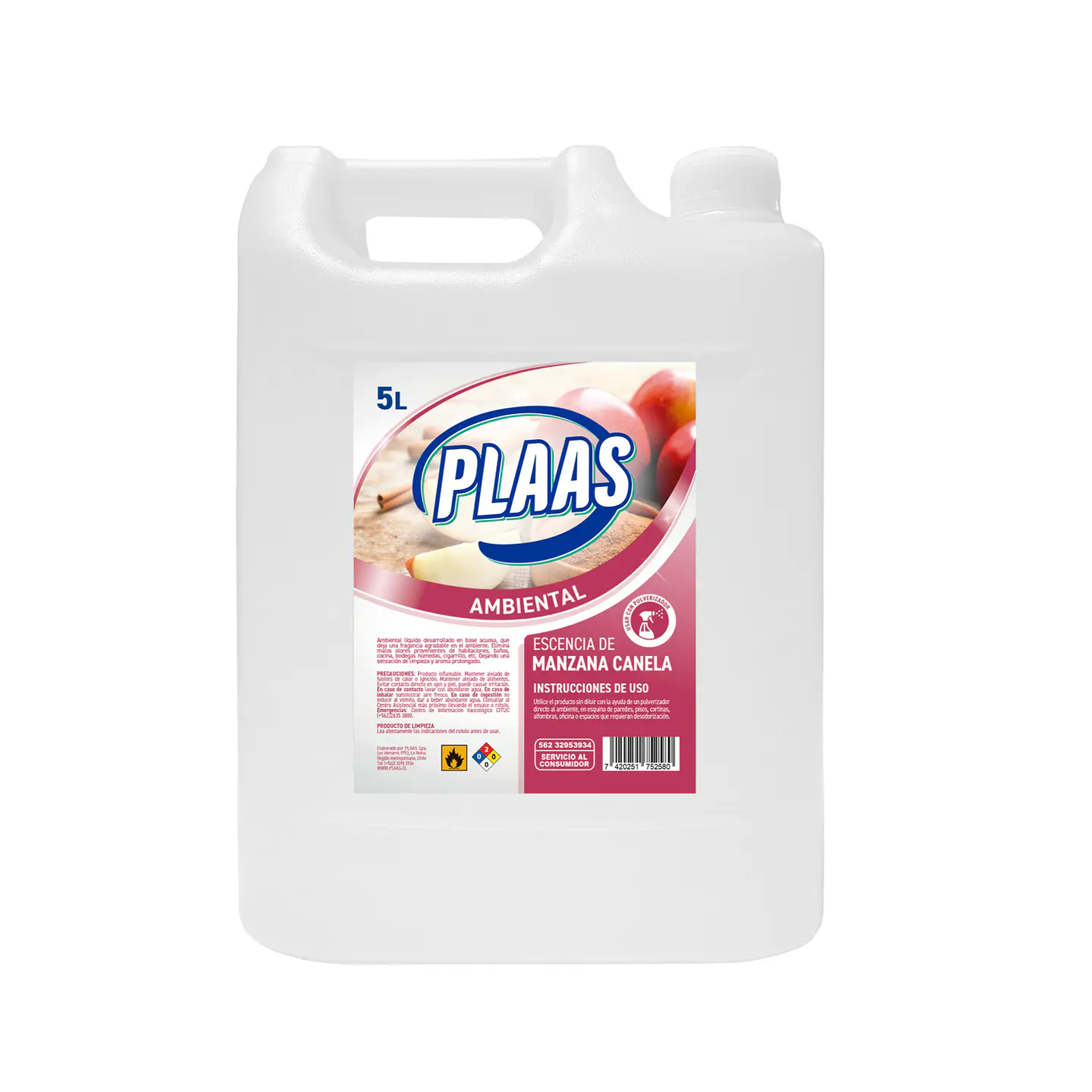 Desodorante ambiental Manzana Canela 5 L 1