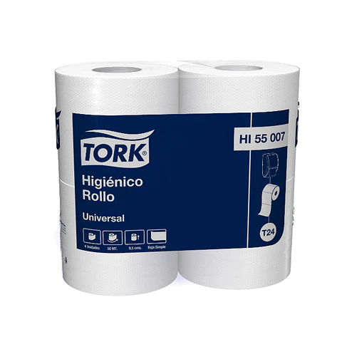 Papel higiénico 50 m hoja simple (4 rollos)