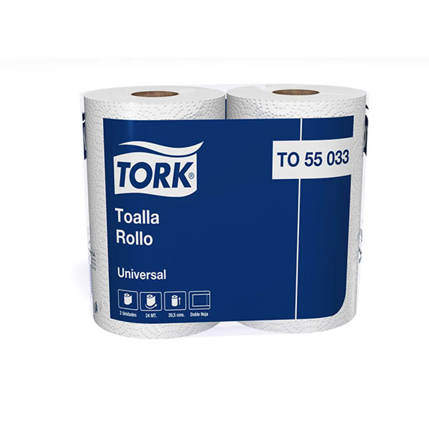 Toalla de papel 24 m doble hoja (2 rollos) 1