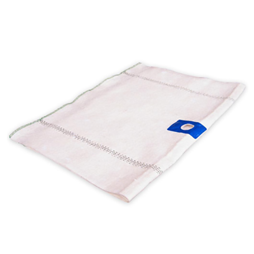 Trapero de algodón blanco 50 x 70 cm con ojal