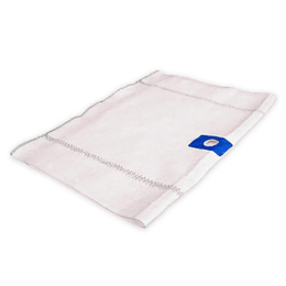 Trapero de algodón blanco 50 x 70 cm con ojal (tipo saco)